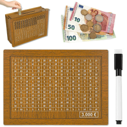 🐷 Spardose aus Holz | Retro Sparbüchse Aufbewahrungsbox