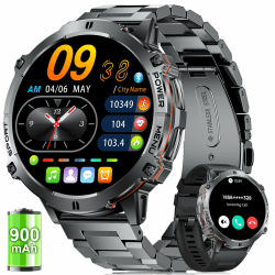 LIGE Smartwatch Herren 1,73''AMOLED-Großbildschirm ⌚️🔋💪