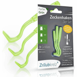 Zrilubkrelz® Zeckenzange Zeckenhaken Zeckenentferner | 3er Set Zeckenhebel | Premium Zeckenschutz