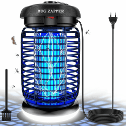 🦟🔌 WUEAOA Insektenvernichter elektrisch mit LED Lampe, 4200V 15W UV Mückenlampe 🌿🪲
