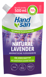 Angebot: Hand san Flüssigseife Natural Lavender Nachfüllbeutel 💜