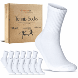 Herren Tennissocken (6 Paar) Sportsocken mit verstärkter Ferse & Fußspitze ⭐️🎾