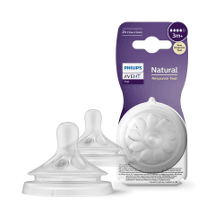 🍼👶 Philips Avent Natural Response Sauger - 2x Sauger für Babyflaschen mit Durchflussstärke 4