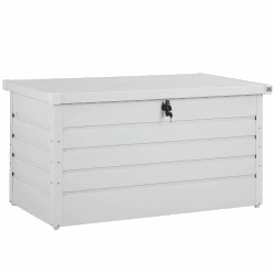 🌿🌞 Auflagenbox 385L Metall Abschließbar 120x62cm Garten Balkon Keller Gartentruhe