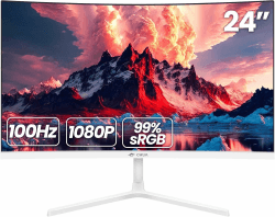 🌟 Angebot: CRUA 24 Zoll Monitor in Weiß 🌈🖥️