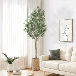 Oc'leaf Olivenbaum Künstlich - 180cm 🌿 Künstliche Pflanzen Groß Olivenbaumpflanze