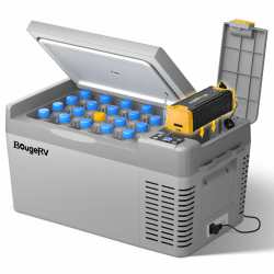Angebot: BougeRV CRPRO 20 Liter 12V/24V Kompressor Kühlbox (Grau) und 220Wh tragbare Powerstation für CRPRO Kühlbox 🌞🚗