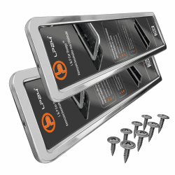 🚗 2X Auto Kennzeichenhalter 100% Edelstahl poliert 🚗