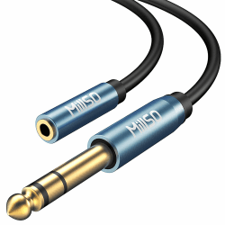 🎧 MillSO Klinke Adapter 3,5mm auf 6,35mm Stereo Audio Kabel - 2M 🎶