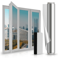 🪟🌞 Spiegelfolie Selbstklebend Sonnenschutzfolie Fenster innen UV-Schutz