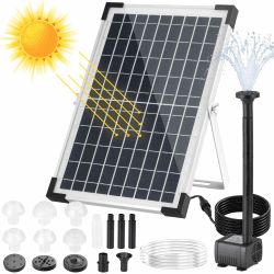 🌞🌿 Solar Teichpumpe 12W, 500L/h Solar Springbrunnen 🐦🌊