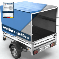 Tarpofix® Anhängerplane 208x114x90 cm inkl. Planenseil 🛡️ | Hochwertige PVC Hänger Abdeckplane