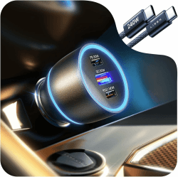 🔋🚗 LISEN 170W Zigarettenanzünder USB C Autoladegerät 📱🔌
