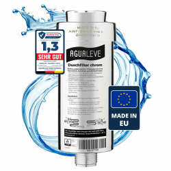 🚿 Duschfilter - Wasserfilter Dusche in Chrom | Gegen Kalk, Schwermetalle, Chlor, Schmutz | Schönere Haut & Haare!
