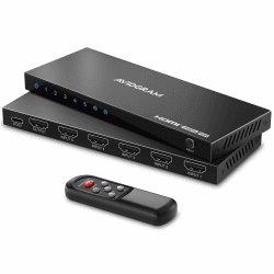 🔥 Angebot! HDMI Switch 4K 60Hz, AVIDGRAM HDMI 2.0 Umschalter 5 in 1 Out