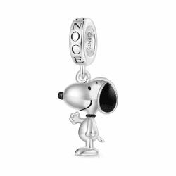 🐶 GNOCE Charm Anhänger Peanuts Stehender Snoopy Anhänger 925 Sterlingsilber Beads Charms für Frauen und Mädchen