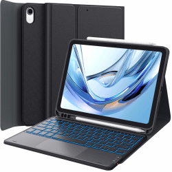 CHESONA Hülle mit Tastatur für iPad 10/11 Generation A16 2025 🌈🔵🖤