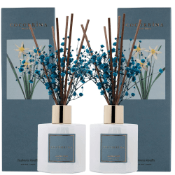 🌸🕯️ COCORRÍNA Raumduft Reed Diffuser Set mit 8 Duftstäbchen 200ml, Cashmere Vanilla, 2er Pack, Natürlich, Langanhaltend