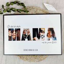 🎁 Personalisiertes Holzbild - Perfektes Muttertagsgeschenk für Mama 🌟