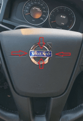 🚗 Lenkrad Volvo Original Emblem Zeichen Logo Airbag V40 S60 V60 XC60 V70 XC70 S80 🚗