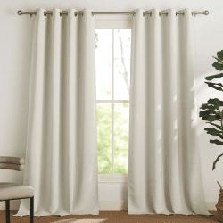 🌟 PONY DANCE Verdunkelungsvorhang Hellbeige Wohnzimmer Gardinen mit Ösen 2er Set H 245 x B 140 cm 🌟