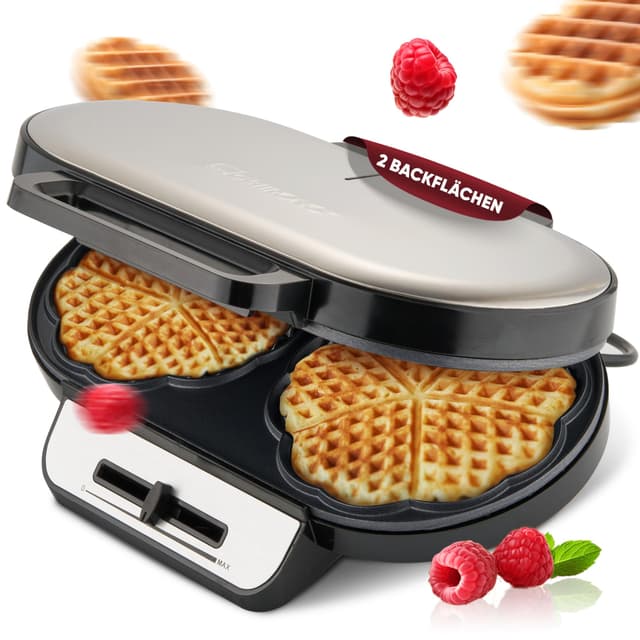 Clatronic WA 3745 Herzform Waffeleisen | Goldbraune Waffeln in Minuten 🧇🥞