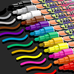 SAKEYR Kreidemarker Set - 12 Leuchtende Farben 🌈