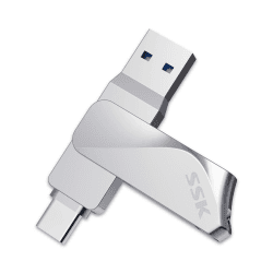 SSK 256GB USB C Flash Drive Dual Drive 2 in 1 OTG USB 3.2 + Typ C Speicherstick Thumb Drive 🚀