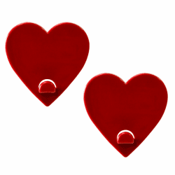 KalaMitica - Set mit 2 Aufhängern für magnetische Wandtafeln mit starkem Magnet - Rote Herzen ❤️🧲