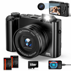 Digitalkamera 4K Fotokamera Autofocus Dual-Kameras 📸
