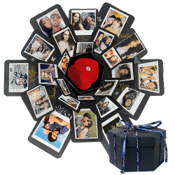 DIY Explosion Überraschungs Box 🎁 Handgemachte Foto Überraschung Explosion Box - Perfektes Geschenk für Weihnachten, Geburtstag, Jubiläum, Valentinstag, Hochzeit
