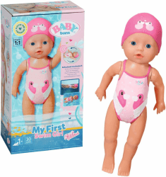 👶 BABY born My First Swim Girl 🏊‍♀️ Aufzieh-Badepuppe 30 cm groß - 15.99€