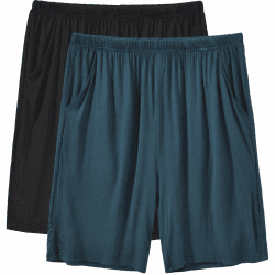 🌙 MoFiz Pyjamahose Herren Schlafanzughose Kurz Modal Schlafshorts Weit Loungewear 🌙