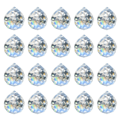 MerryNine 20Pack Kristallkugel 0.8"/20mm Prisma Sonnenscheinfänger Regenbogen Anhänger Maker