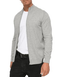 🌟 Reduziert! Indicode Herren Lau Strickjacke mit Stehkragen aus 80% Baumwolle | Cardigan für Männer 🌟