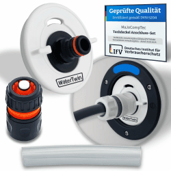 MaJoCompTec® WATERTWIN Tankdeckel mit Wasseranschluss 🚰 | Wassertankdeckel Befülladapter für Wassereinfüllstutzen | Wohnmobil Wohnwagen Zubehör