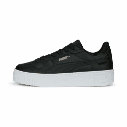 👟🌹 PUMA Damen Carina Street Sneaker 39 EU Black Rose Gold White Metallic 🌟
