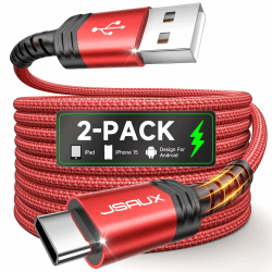JSAUX USB C Kabel 3.1A [2 Stück 2M] 📱🔋🚗