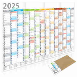 📅 Din A1 Wandkalender 2025 Jahreskalender Monatsübersicht 🎉