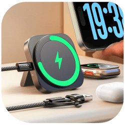 🔋 LISEN 3-in-1 Ladegerät für Apple Watch, iPhone & AirPods 🌟