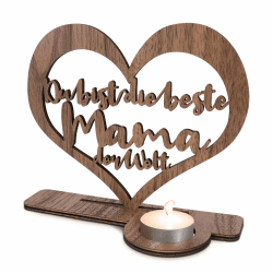 Muttertagsgeschenk Teelichthalter Briefkopf Holz Herz Holzschild 💖
