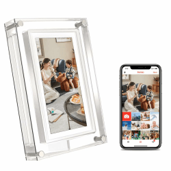 📸 PiPivision 5 Zoll Acryl Digitaler Bilderrahmen mit HD Touchscreen 32GB Interner Speicher 🖼️