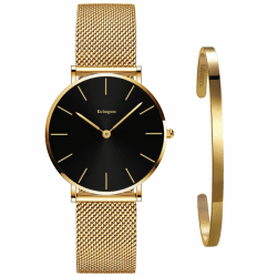 Kubagom Damen Uhren Set 🌟 UltraDünn & Wasserdicht ⌚️