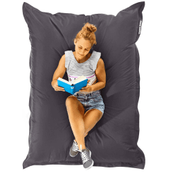 🛋️ XXL Sitzkissen Green Bean Sitzsack 140x180cm - Kinder & Erwachsene - Grau Anthrazit