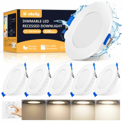 🌟 LED Einbaustrahler Dimmbar 6er Set - 6W LED Spot Deckenleuchte 4000K IP44 Bad Einbauleuchten