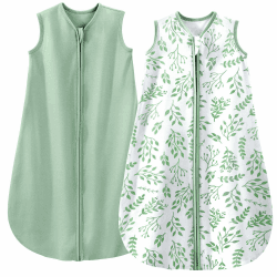 Yoofoss 2er Pack Schlafsack Baby Sommer 100% Baumwolle 0.5 Tog Sommerschlafsack Atmungsaktiv Babyschlafsack 67 cm für Jungen Mädchen Neugeborene 0-6 Monate 🌿💤