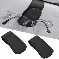 Brillenhalter für Auto - Magnetische Leder Halterung 🕶️🚗