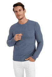 DeFacto Herren Pullover & Strickjacken 🧥💼 - Vielseitige Pullover für Herren Slim Fit Crew Neck