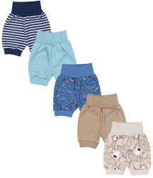 👶🌞 Unisex Baby Pumphose Sommershorts Baumwolle 5er Pack 🌈