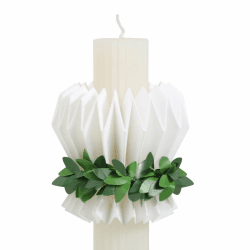 🕯️🌿 BOFUNX Tropfenfänger Papier Tropfschutz Taufkerzen 3-6cm | Hochzeit Kommunion